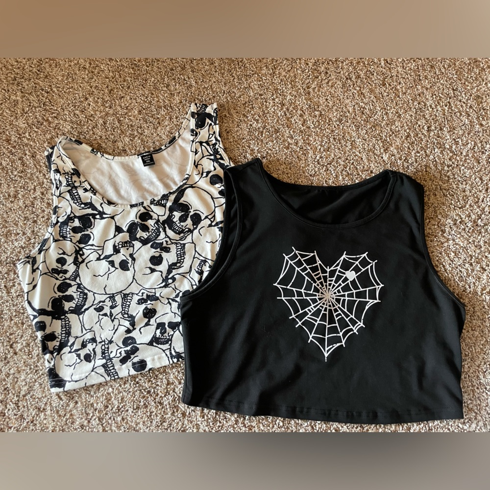 2 crop top lot Shein Curve 2XL